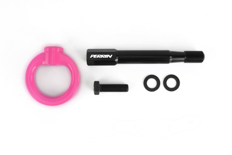 Subaru WRX Tow Hook Kit - Rear - Perrin Performance - Hyper Pink - `22-`25